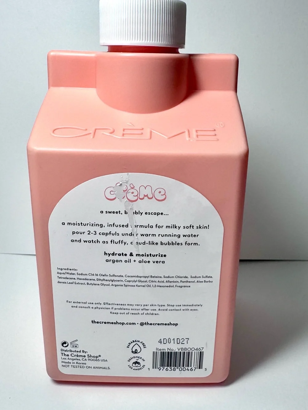 White Peach Bliss Bubble Bath  – Creme Shop NEW